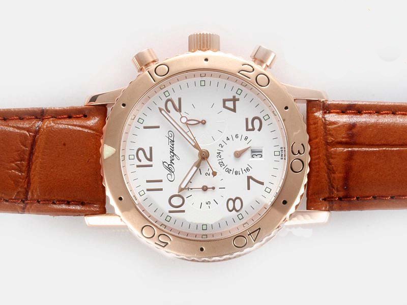 Breguet Type XXI 3820ST/H2/9W6 Brown Crocodile Leather Strap 39.5mm Watch