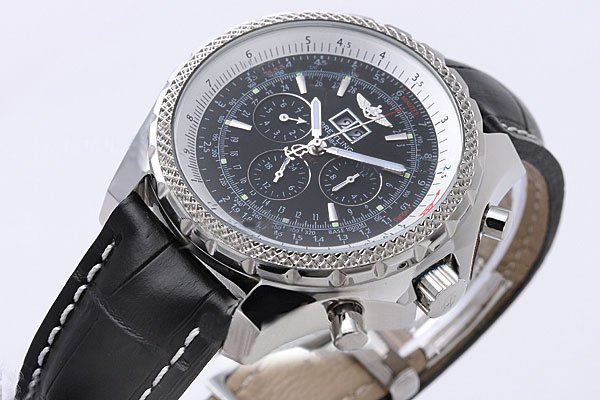 Breitling Bentley Motors A25362 49mm Stainless Steel Case Black Dial Watch