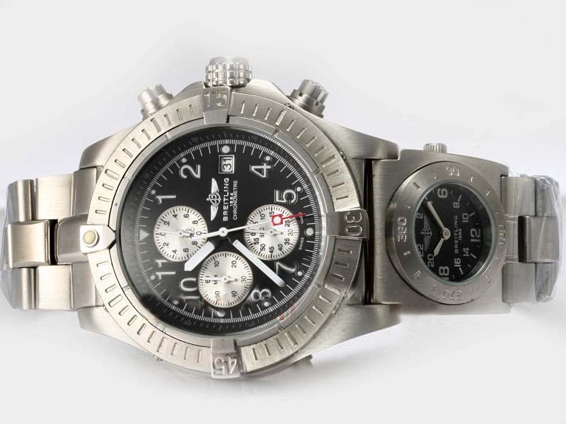 Breitling Blackbird Chronograph mit UTC A 13350 Black Dial Automatic 50mm Watch