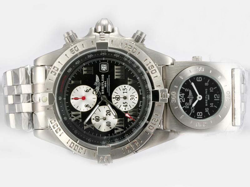 Breitling Chrono Avenger A13370 Stainless Steel Case Round Watch