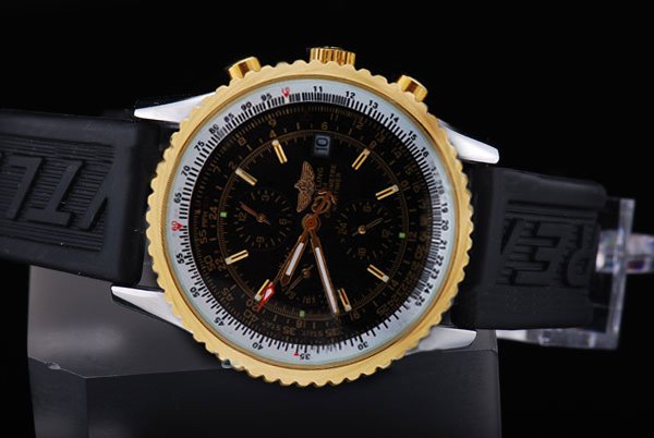 Breitling Navitimer World Steel Stainless Steel Bezel Automatic Black Dial Watch