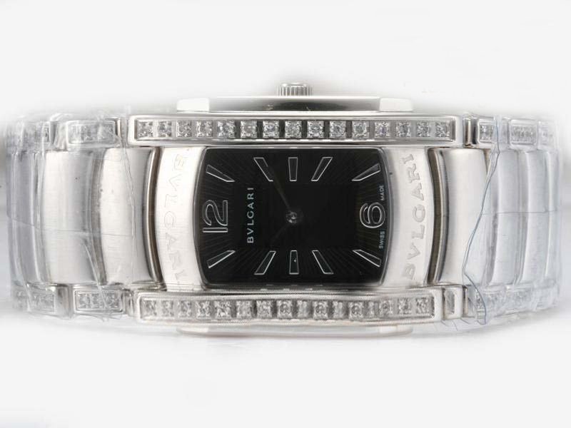 Bvlgari Assioma D AAW31WGD2GD2 Black Dial 31mm Silver Stainless Steel Strap Watch