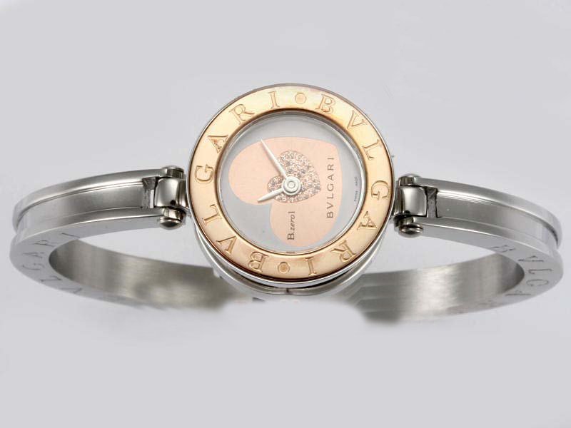 Bvlgari B.Zeroi BZ30WHDSGL Quartz Womens Stainless Steel with Rose Gold Bezel Watch