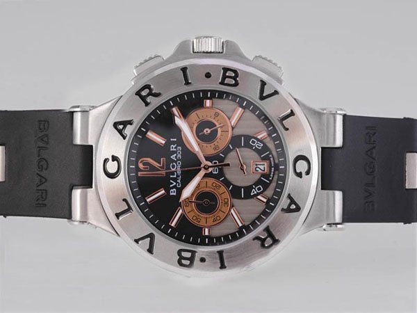Bvlgari Diagono CH35BSLDAuto Round Stainless Steel Case Multicolor Dial Watch