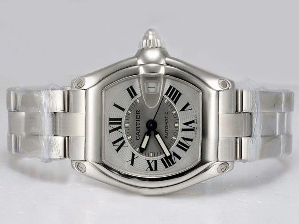 Cartier Roadster w62025v3 Rectangle White Dial Automatic Watch