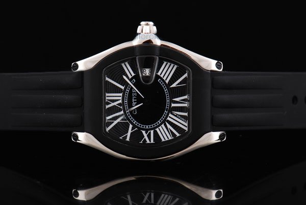 Cartier Roadster W6206018 Stainless Steel Bezel Black Dial Quartz Watch