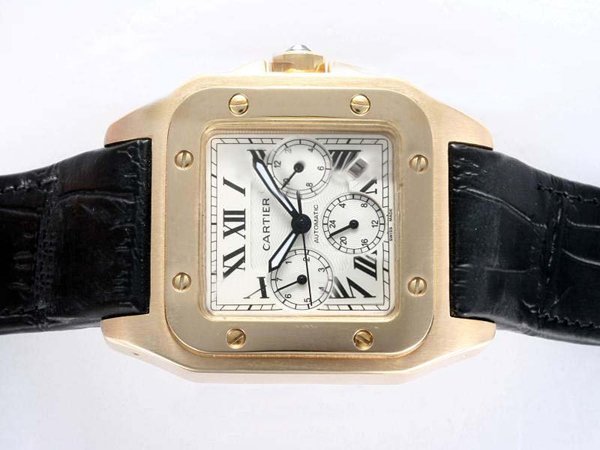 Cartier Santos 100 W20096Y1 38x38mm Mens Stainless Steel Case Watch