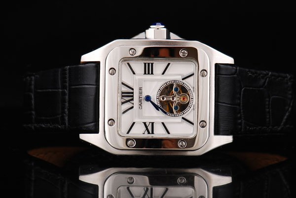 Cartier Santos 100 W2020017 White Dial Square Automatic Watch