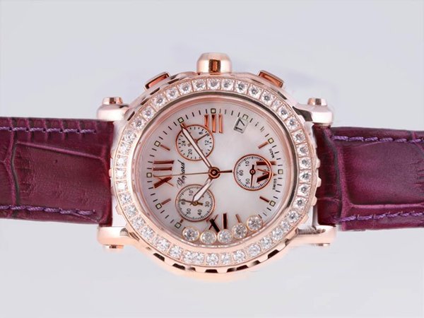 Chopard Happy Sport Chronograph 283582-5001 42mm White Dial Quartz Watch
