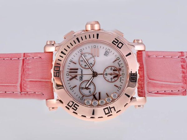 Chopard Happy Sport Chronograph 283583-5001 Round White Dial Watch