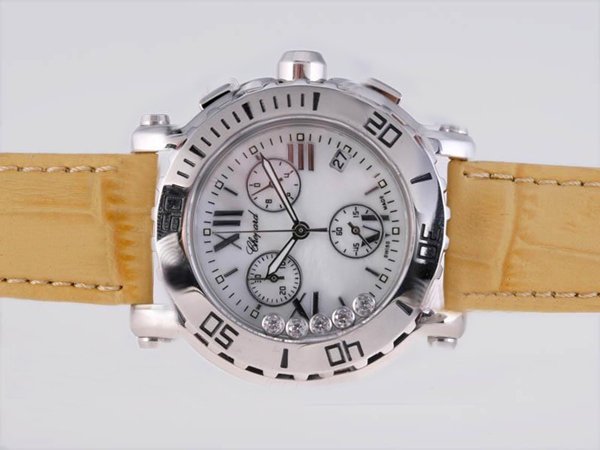 Chopard Happy Sport Chronograph 288499-3006 Quartz White Dial 36mm Watch