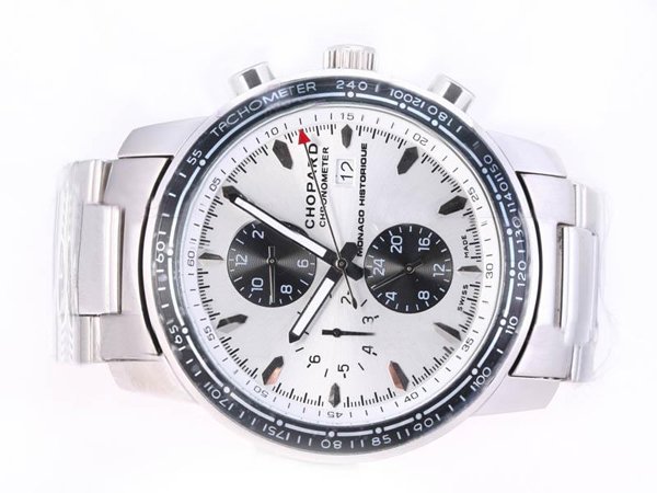 Chopard Mille Miglia Chronograph 158992-3003 Stainless Steel Case Round White Dial Watch