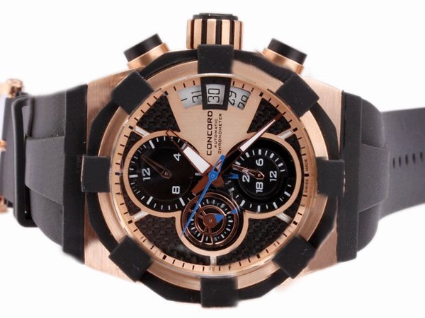 Concord C1 0320012 Mens Stainless Steel with Rose Gold Bezel Rose Gold Case Watch