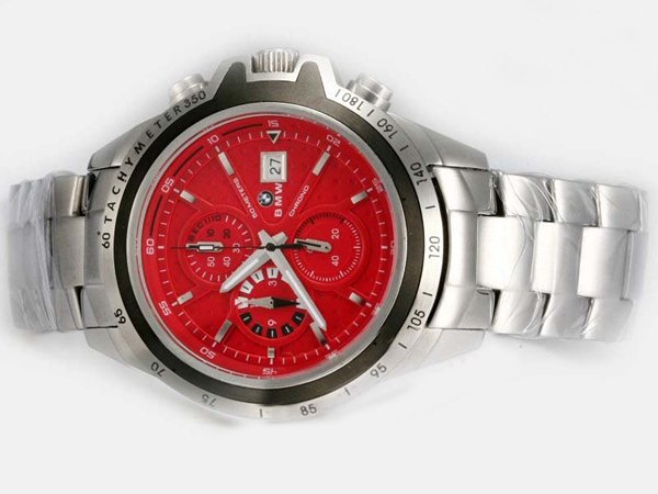 Girard Perregaux Classique Elegance 24990 Red Dial Quartz Chronograph Watch