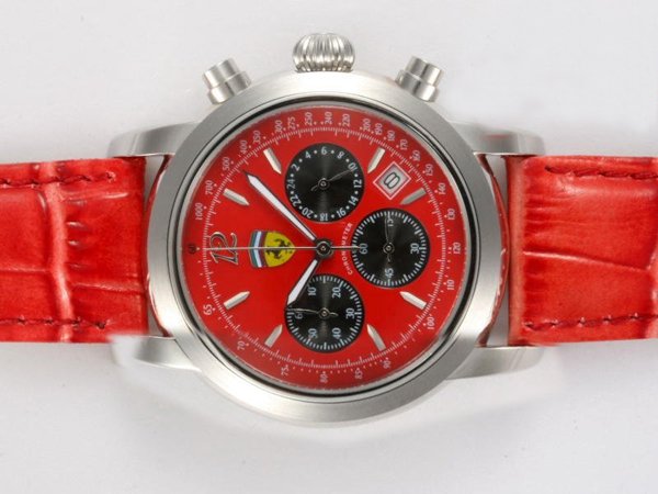 Girard Perregaux Classique Elegance FLY-BACK 49580 Quartz Chronograph Red Dial Round Watch