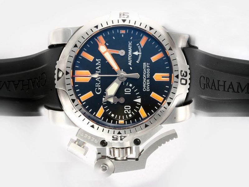 Graham Chronofighter Oversize Commander 2OVATCO.B01A.K10B Blue Dial Stainless Steel Case Watch
