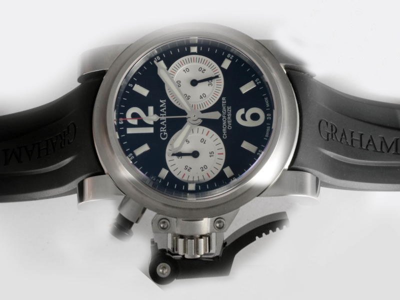 Graham Chronofighter R.A.C Chronograph 2CFCS.B18A.K25B Stainless Steel Case 46mm Black Dial Watch