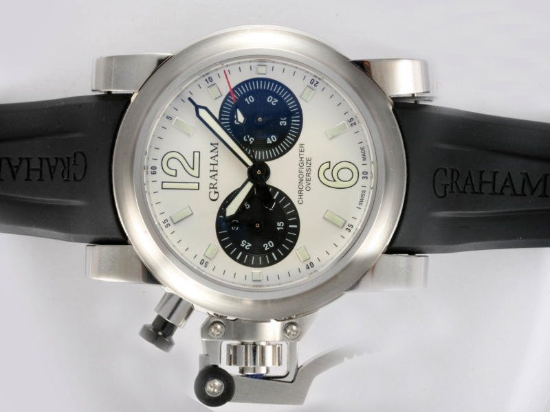 Graham Chronofighter R.A.C Silver Fighter 2CRBS.S01A.L80B Automatic 46mm White Dial Watch