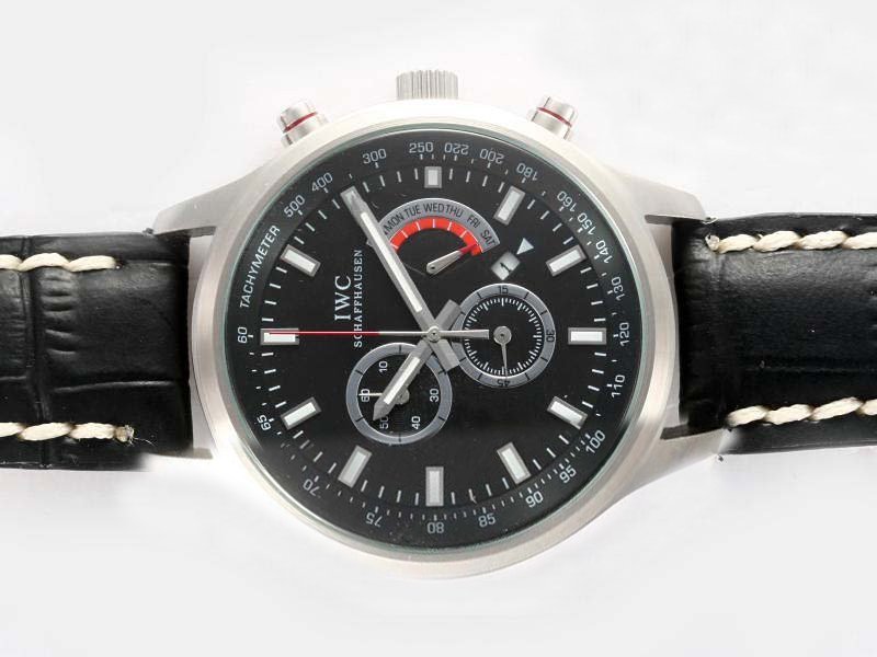IWC Ingenieur Automatic IW323301 Quartz Chronograph 45mm Black Dial Watch