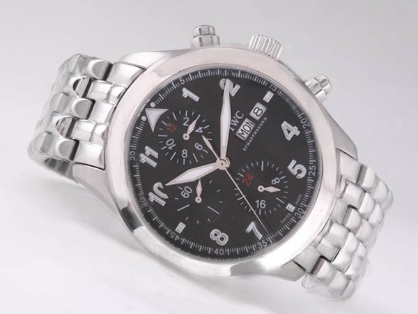 IWC Pilots Classic Chronograph IW371704 Midsize 42mm Stainless Steel Case Watch
