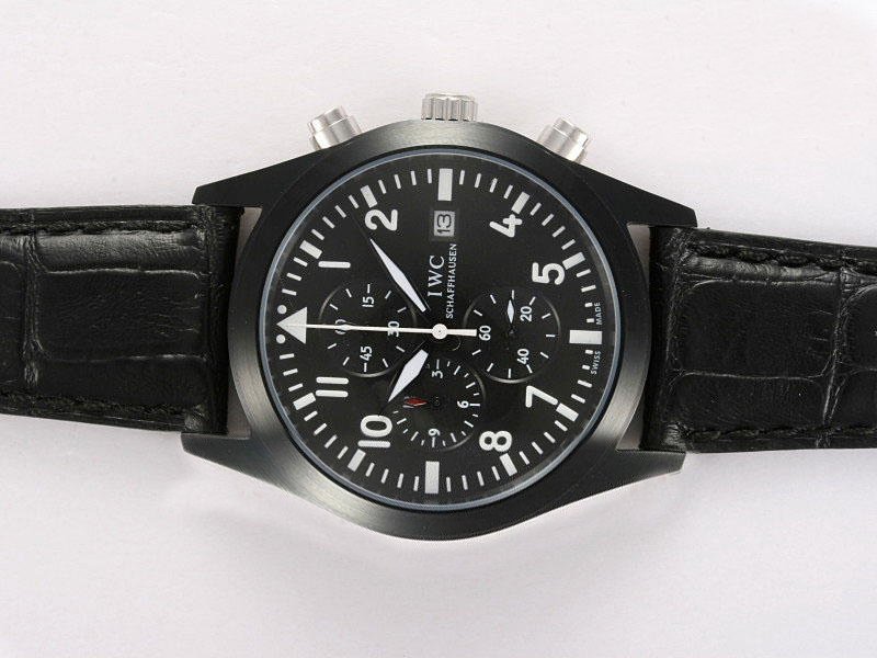 IWC Pilots Classic Pilots Top Gun IW379901 Quartz Black Dial 40mm Watch