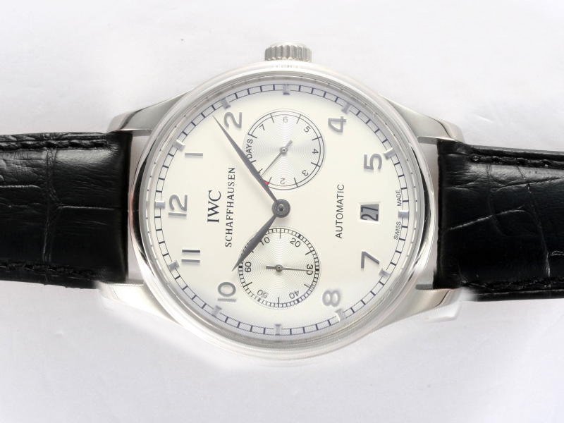IWC Pilots Spitfire Chronograph IW500107 Stainless Steel Bezel White Dial Watch