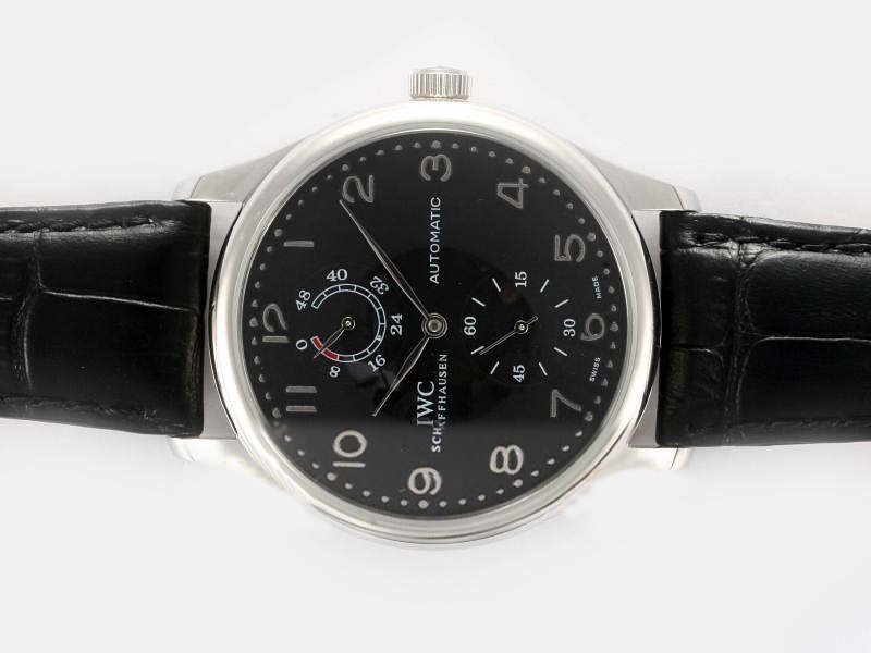 IWC Portuguese F.A. Jones IW544203 Black Stainless Steel Strap Black Dial Round Watch
