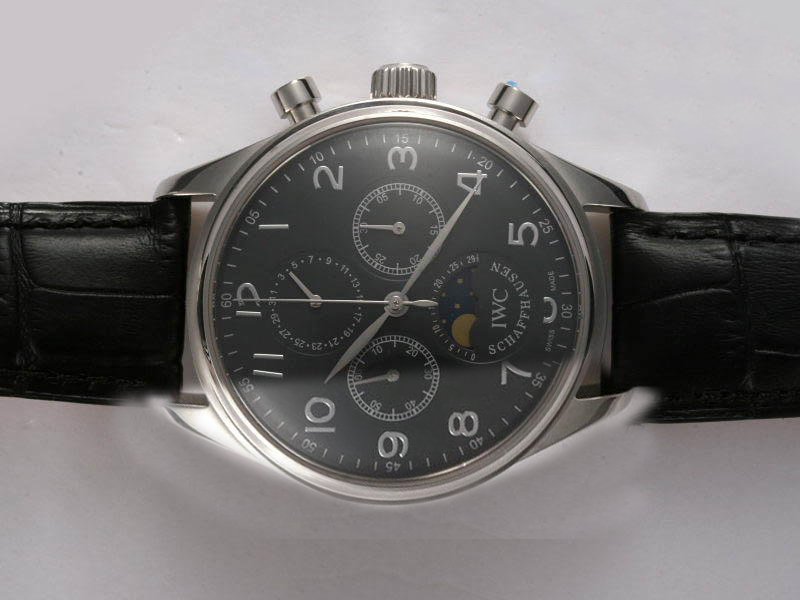 IWC Portuguese Perpetual Calendar II IW502218 Black Dial 43mm Stainless Steel Case Watch