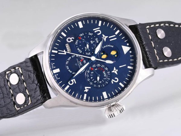 IWC Portuguese Perpetual Calendar IW502119 Stainless Steel Case 46.2mm Blue Dial Watch