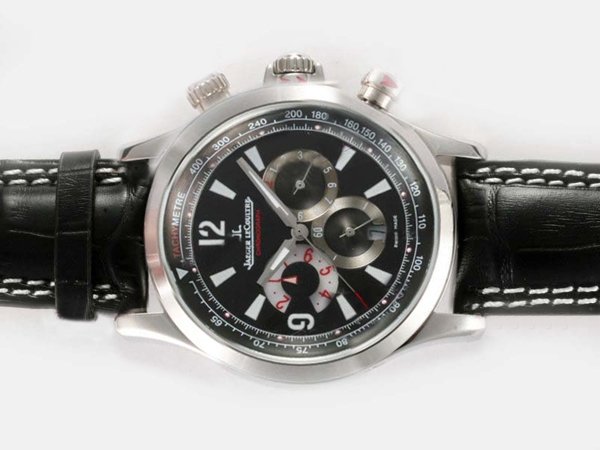 Jaeger-Lecoultre Master Compressor Chronograph 1758170 Round Black Dial Watch