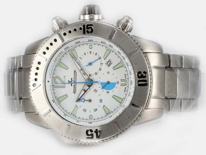 Jaeger-Lecoultre Master Compressor Diving Chronograph Lady 1888120 White Dial 46mm Quartz Watch