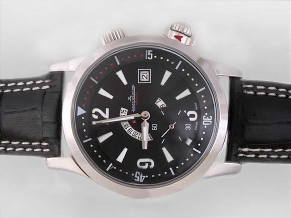 Jaeger-Lecoultre Master Compressor Memovox 1702440 41.5mm Black Dial Stainless Steel Case Watch