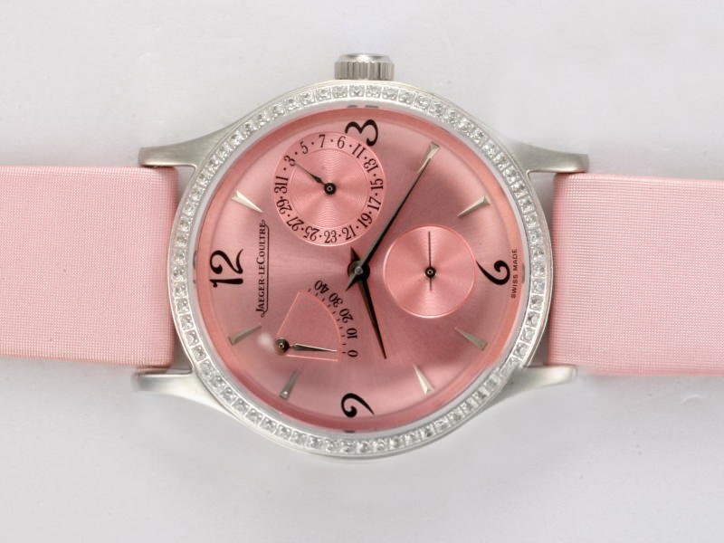 Jaeger-Lecoultre Master Control Reserve de Marche 1488406 Round Automatic Pink Dial Watch