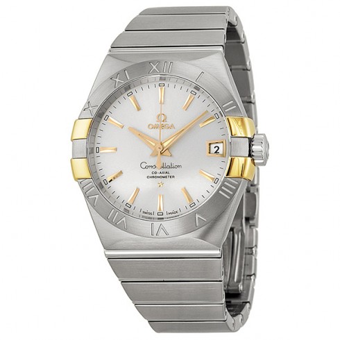 Omega Constellation Co-Axial Automatic Stainless Steel and Yellow Gold Men's Watch 123.20.38.21.02.005 Constellation