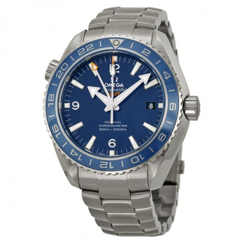 Omega Planet Ocean GMT Automatic Blue Dial Titanium Men's Watch 23290442203001 Seamaster Planet Ocean