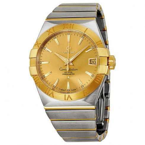 Omega Constellation Chronometer Automatic Champagne Dial Men's Watch 12320382108001 Constellation