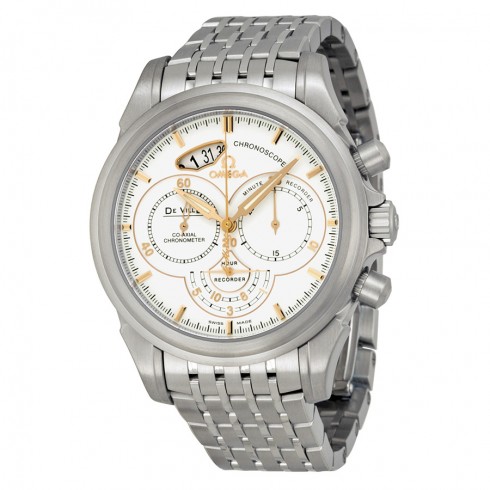 Omega DeVille Chronoscope Automatic White Dial Men's Watch 422.10.41.50.04.001 De Ville