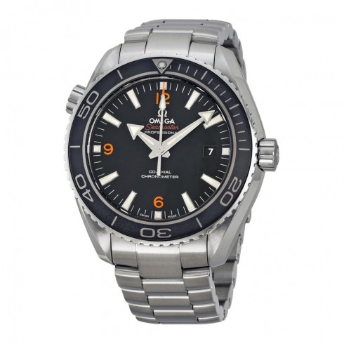 Omega Plant Ocean Big Size Black Dial Automatic Stainless Steel Men's Watch 23230462101003 Seamaster Planet Ocean