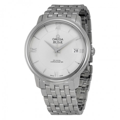 Omega Prestige Co-Axial Automatic Silver Dial Stainless Steel Men's Watch 424.10.37.20.02.001 De Ville
