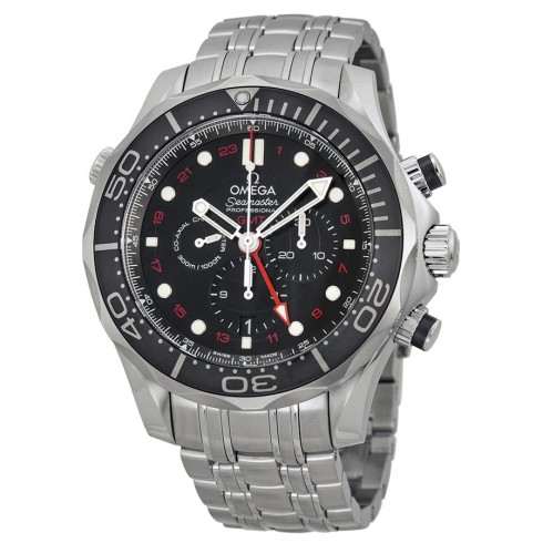 Omega Seamaster Diver Black Dial Chronograph Men's Watch 21230445201001 Seamaster