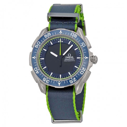 Omega Skywalker X-33 Chronograph Analog Digital Dial Blue and Green Nylon Men's Watch 31892457903001 Speedmaster