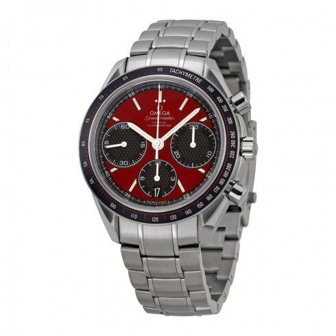Omega Speedmaster Racing Automatic Chronograph Red Dial Stainless Steel Men's Watch 32630405011001 Speedmaster