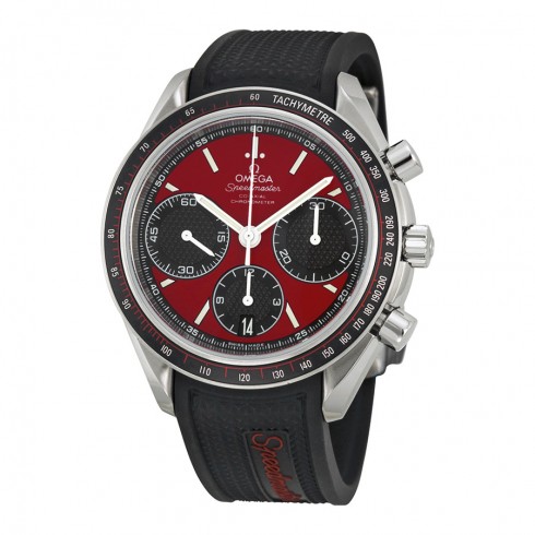 Omega Speedmaster Racing Automatic Chronograph Red Dial Stainless Steel Men's Watch 32632405011001 Speedmaster