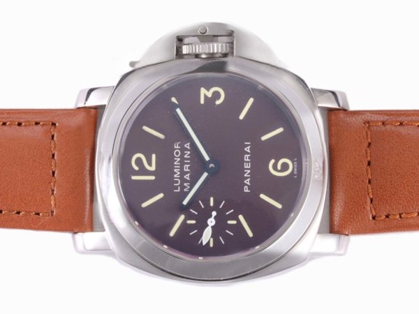 Panerai Luminor PAM 0005 Stainless Steel Case Purple Dial Watch