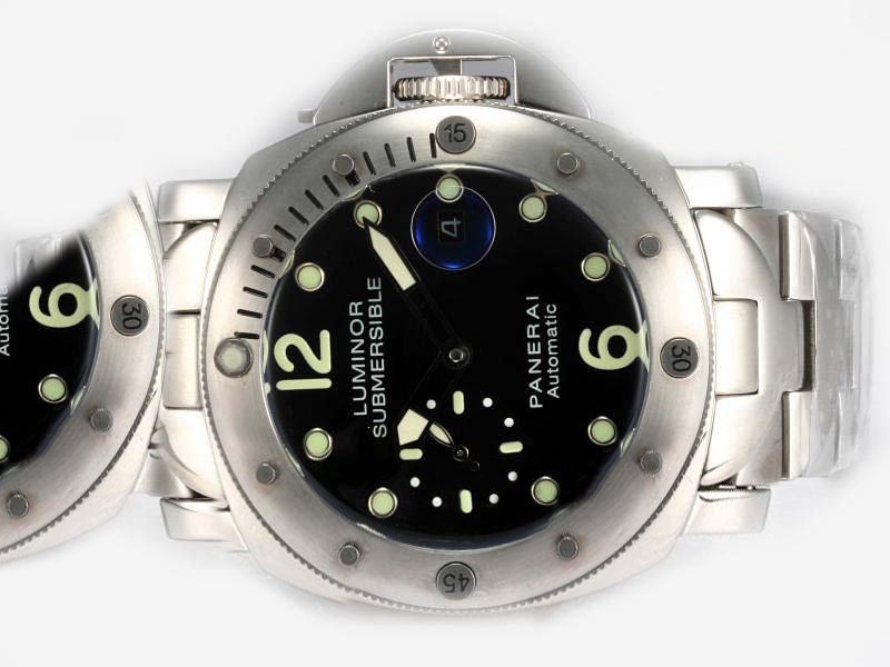 Panerai Luminor PAM00024 Silver Stainless Steel Strap Stainless Steel Bezel Midsize Watch