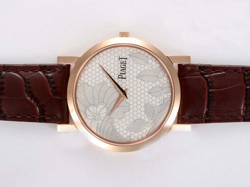 Piaget Altiplano 12471 Stainless Steel with Rose Gold Bezel Grey Dial Watch