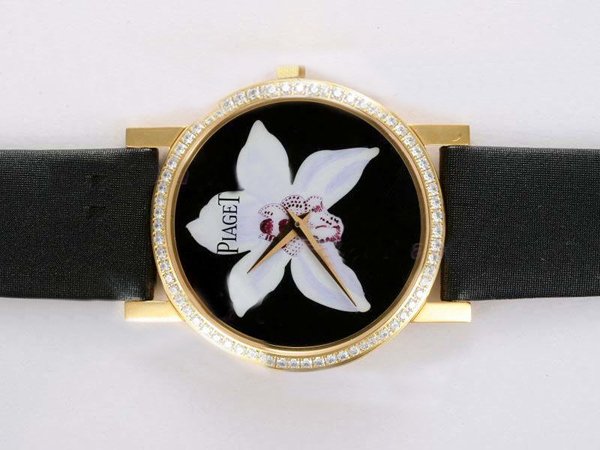 Piaget Altiplano G0A32076 38mm Black Ostrich Leather Strap Womens Watch
