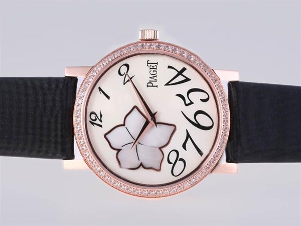 Piaget Altiplano G0A32077 Womens 38mm Black Ostrich Leather Strap Watch