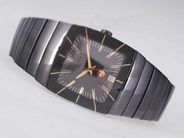 Rado DiaStar 25443 Black Ceramic Strap Ceramic Bezel Black Dial Watch