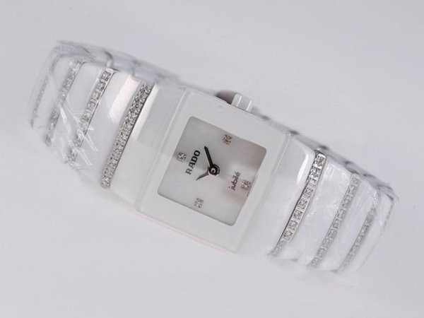 Rado DiaStar 25467 Ceramic Bezel White Dial Ceramic Case Watch